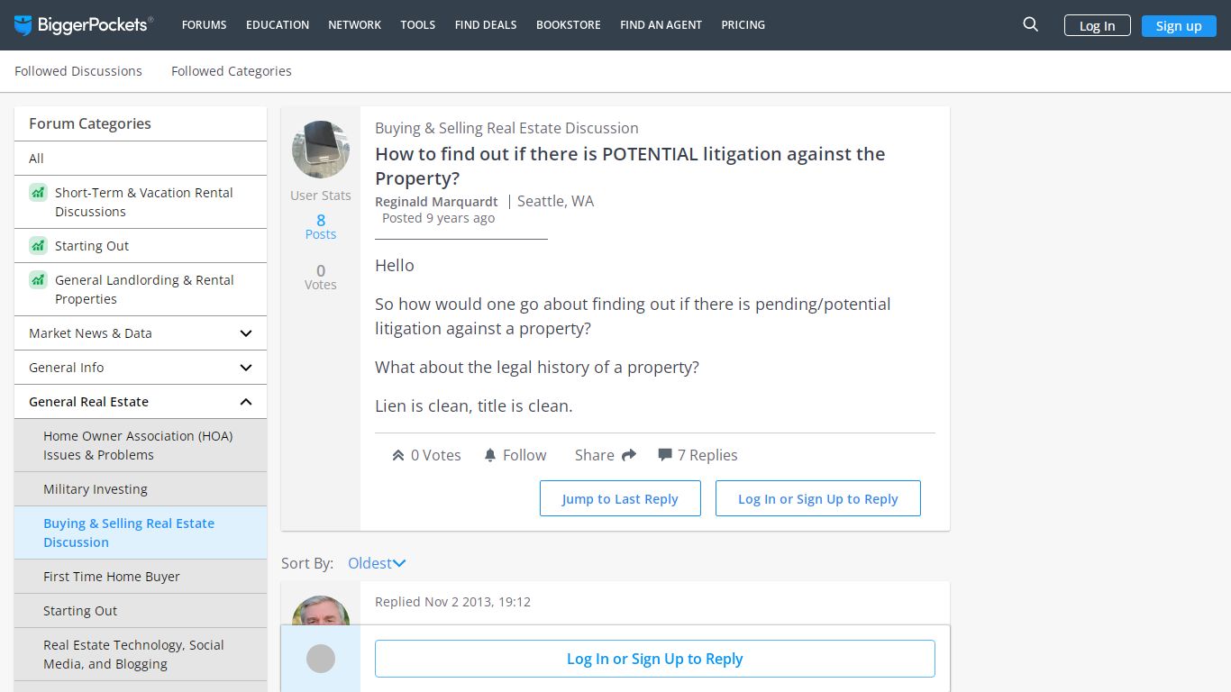 How to find out if there is POTENTIAL litigation ... - BiggerPockets